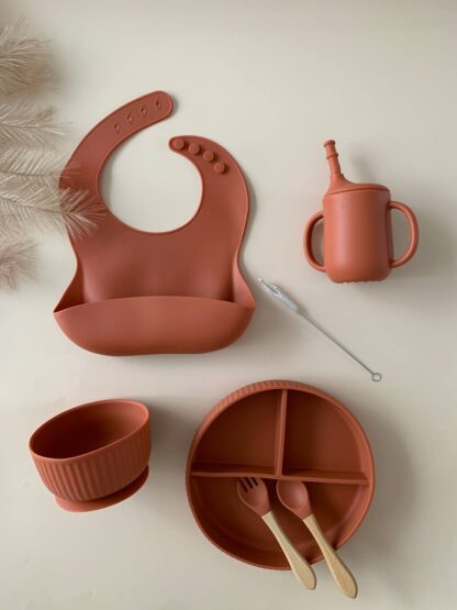 Laste sööginõude komplekt - pruun - Image 3