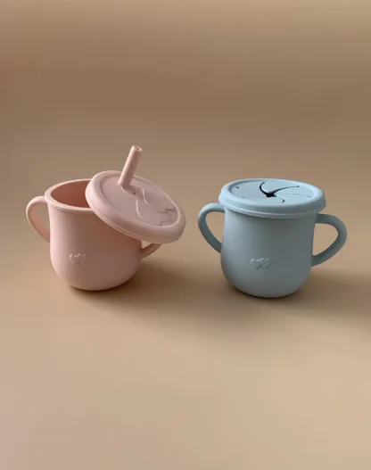 Laste sööginõude 7 osaline komplekt beežikas-oranž - Image 2