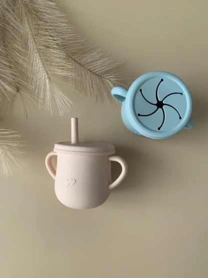 Laste sööginõude 7 osaline komplekt beežikas-oranž - Image 3