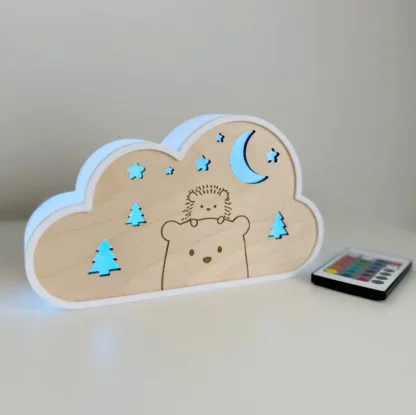 Laste öölamp "Karu ja siil"