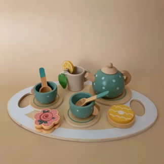 Mängu puidust teeserviis graveerimis võimalusega