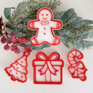 Piparkoogi ja plastiliini vormide komplekt 4tk