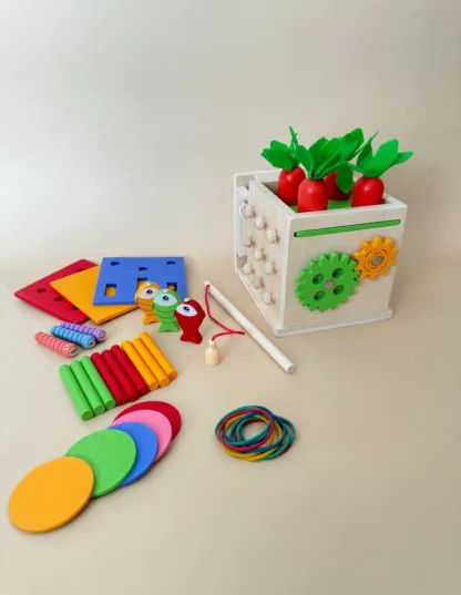 Arendav  montessori puidust sorter 8 in1 - Image 2