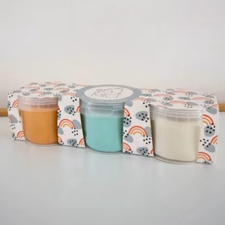 MICI voolimismasside komplekt – oranz, pastelne sinine, valge