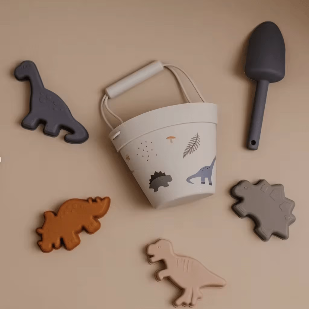 Laste silikoonist liivakomplekt "Dinosaurused"