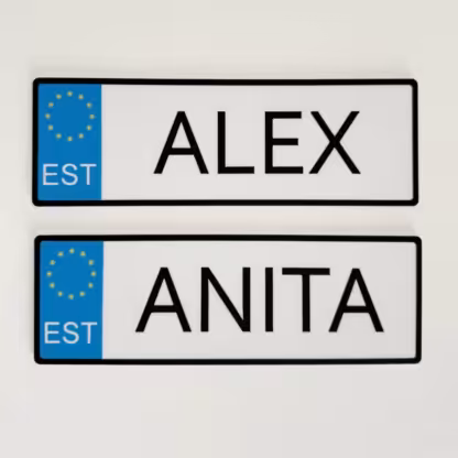 Auto numbrimärk nimega - vankrisilt