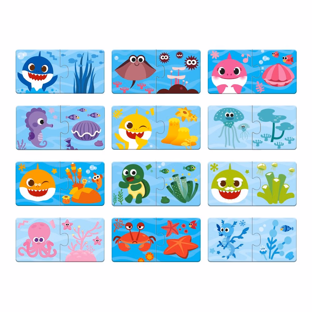 Kaheosaline pusle "Baby Shark - sobita värvid" - Image 2