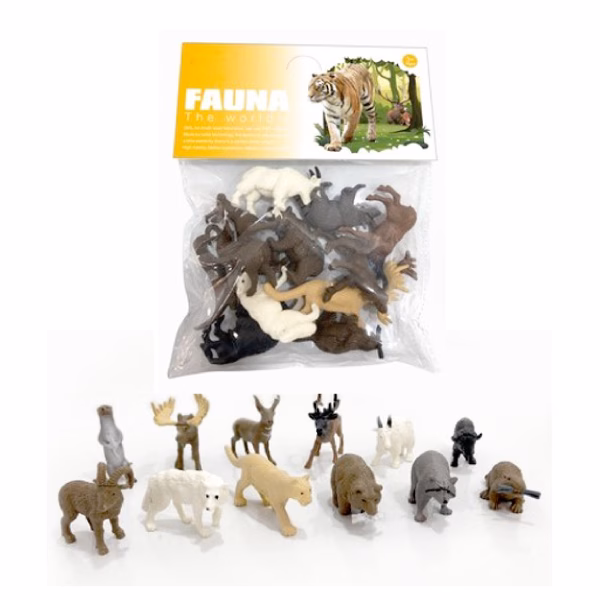 Loomafiguurid "Metsloomad" 12tk
