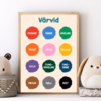 Värvidega õppeposter (eesti ja inglise keeles)
