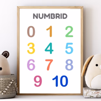 Numbritega õppeposter