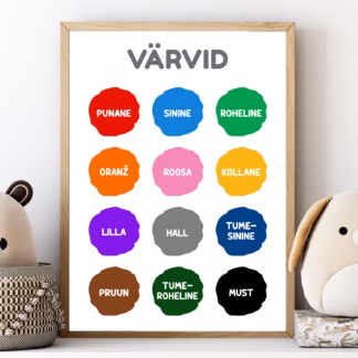 Värvidega õppeposter (eesti ja inglise keeles)