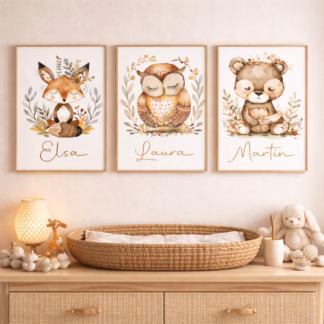 Lapse nimega poster - boho tuduloomad