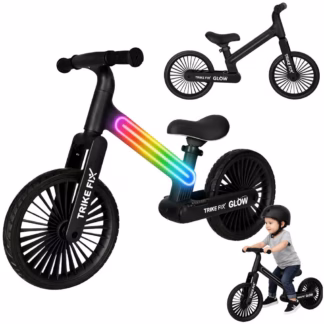 Trike Fix Glow LED tuledega tasakaaluratas (2-5a) – must