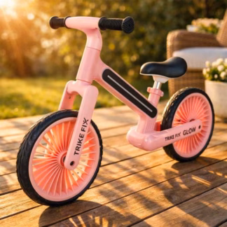 Trike Fix Glow LED tuledega tasakaaluratas (2-5a) – roosa