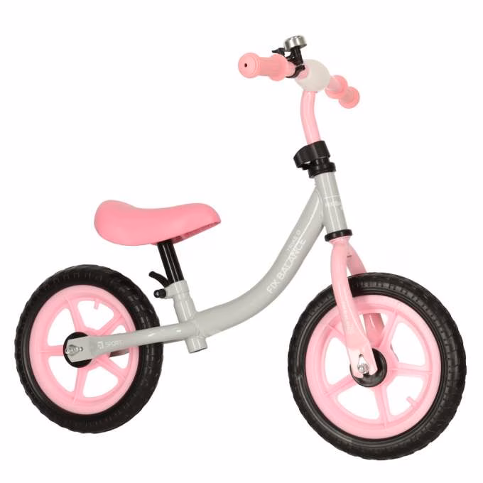 Jooksuratas lastele Trike Fix Balance kellaga – roosa ja valge - Image 3