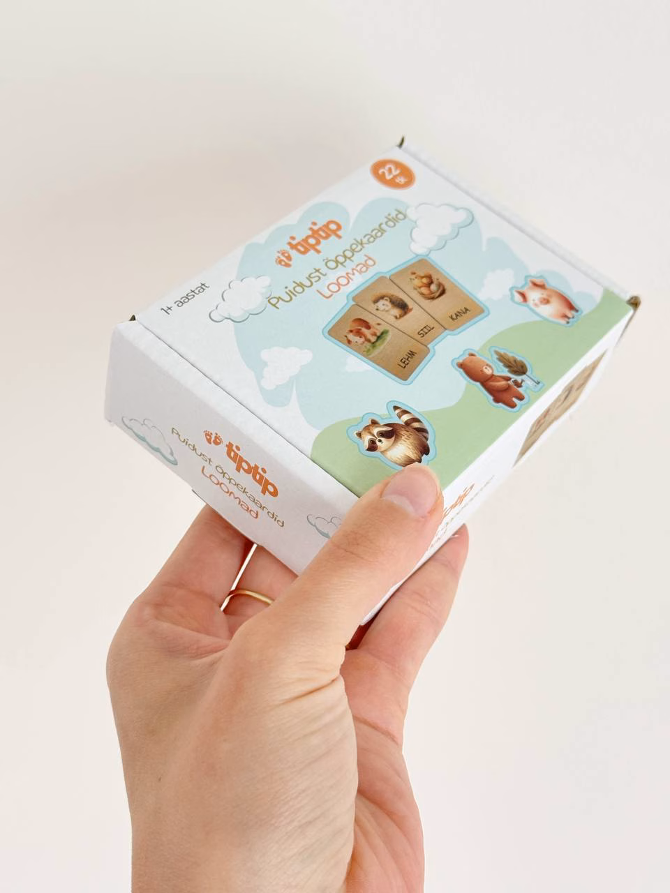 Wooden Estonian-language learning cards "Animals" 22 pcs - Image 3