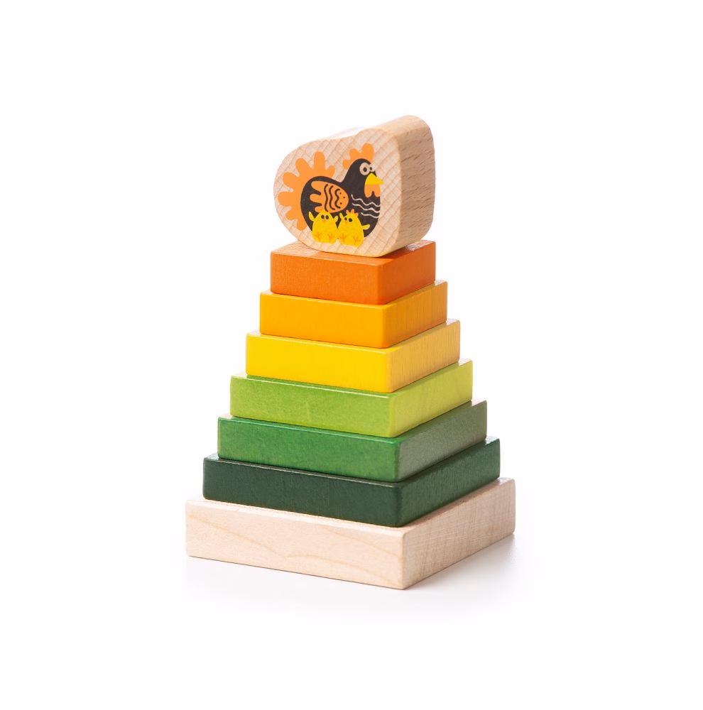 Wooden Stacking Tower Pyramid