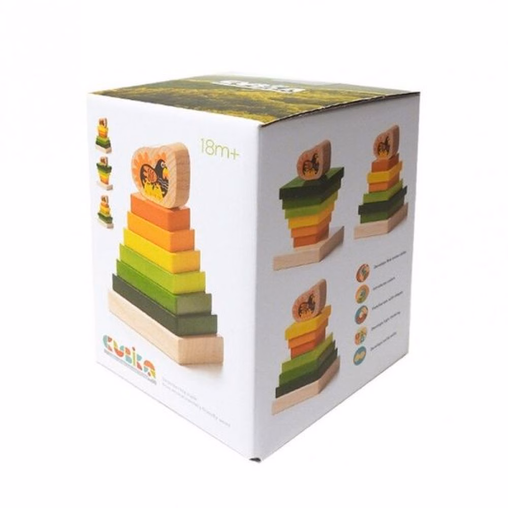 Wooden Stacking Tower Pyramid - Image 6