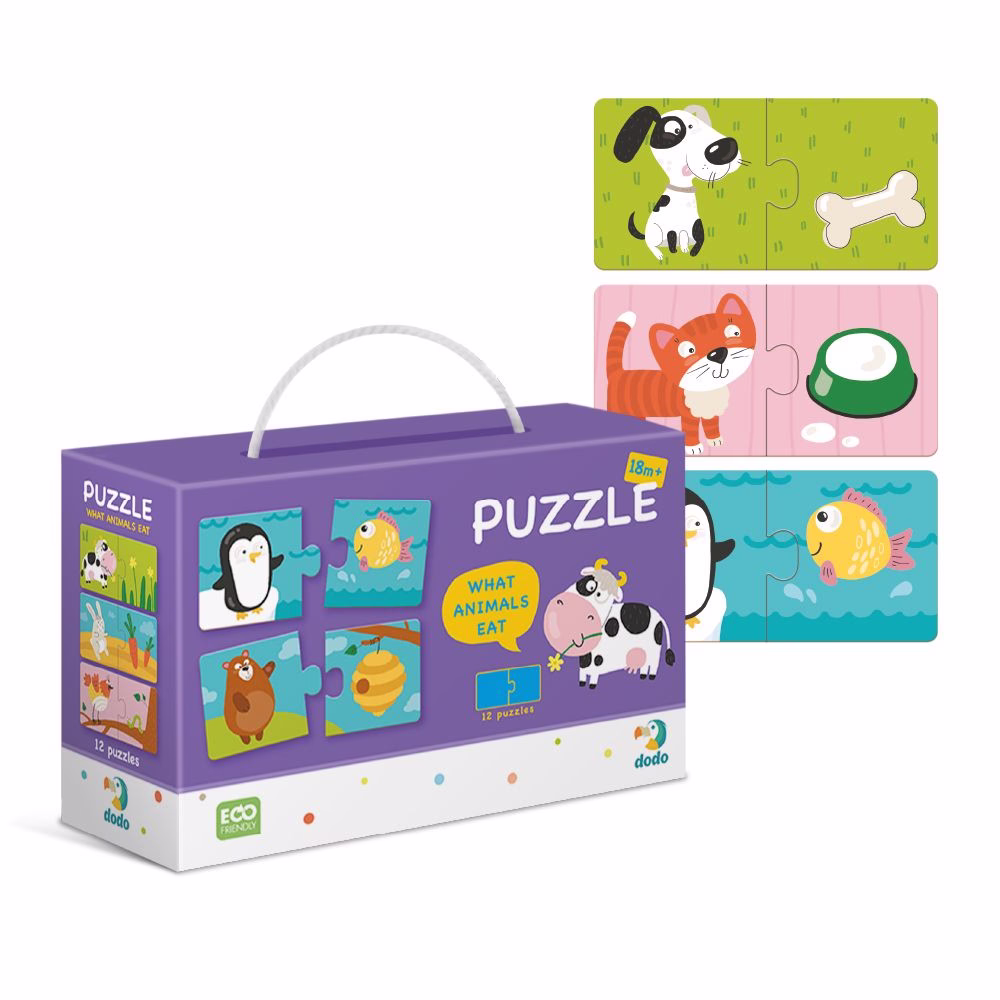 Two-part puzzle "What Do Animals Eat?"