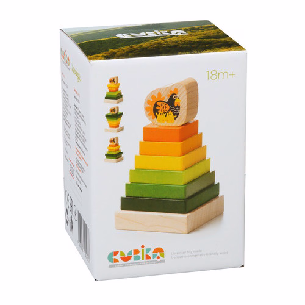 Wooden Stacking Tower Pyramid - Image 5