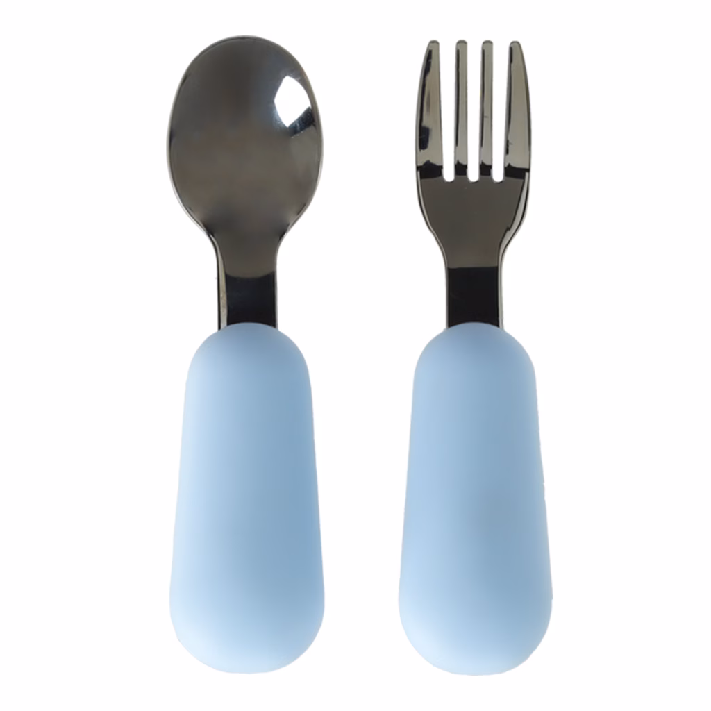 Silikoonist sööginõude komplekt lastele 4-osaline - helesinine - Image 4