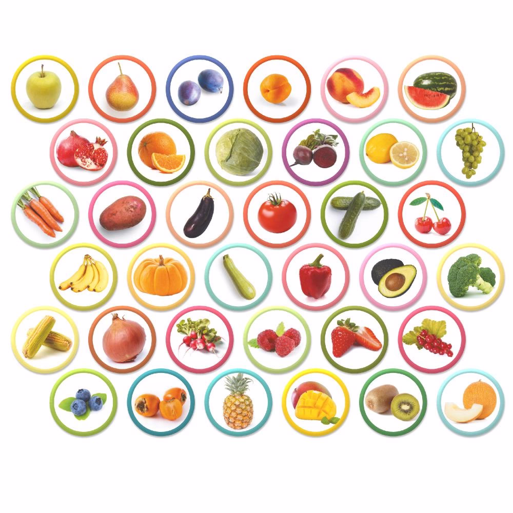 Montessori Magnetic Cards - Vegetables, Fruits - Image 2