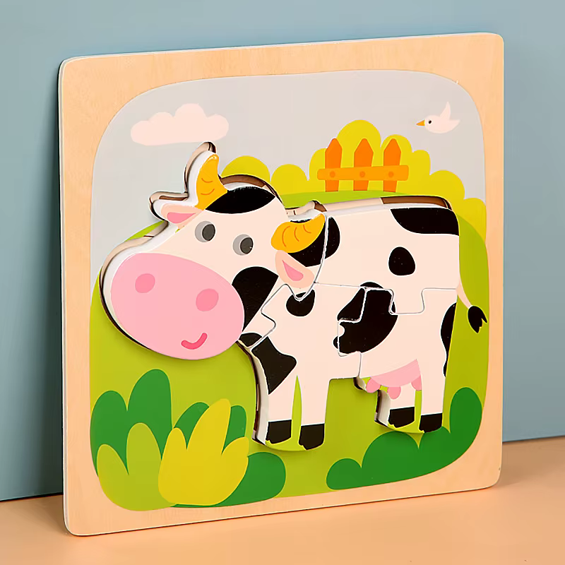 3D Puzzle for Toddlers - Cow