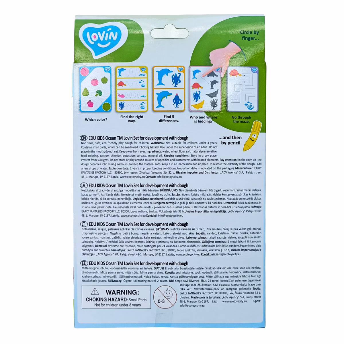 Plastiliini voolimiskomplekt ülesandekaartidega - Ookean - Pilt 4