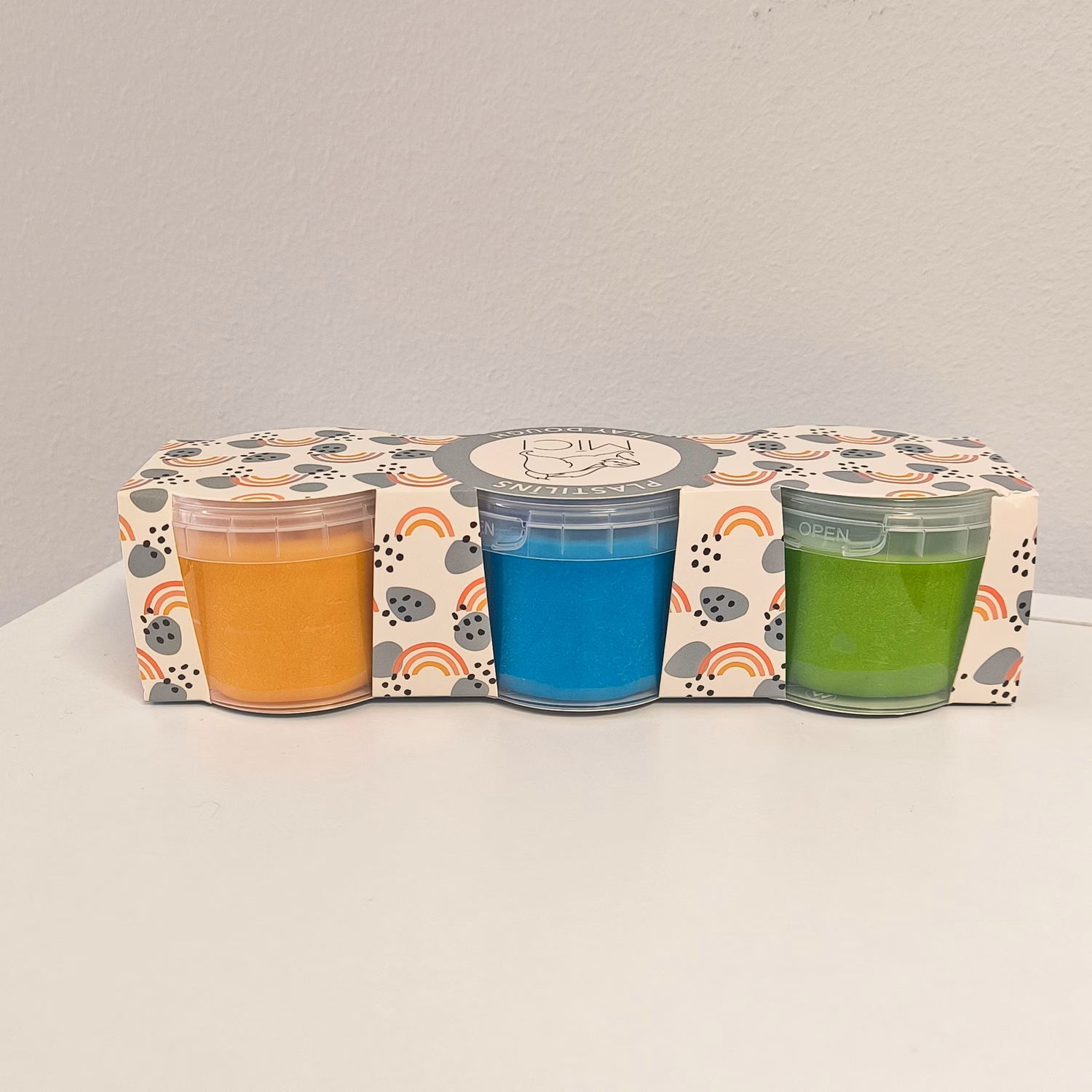 MICI modelling dough set – green, blue, orange