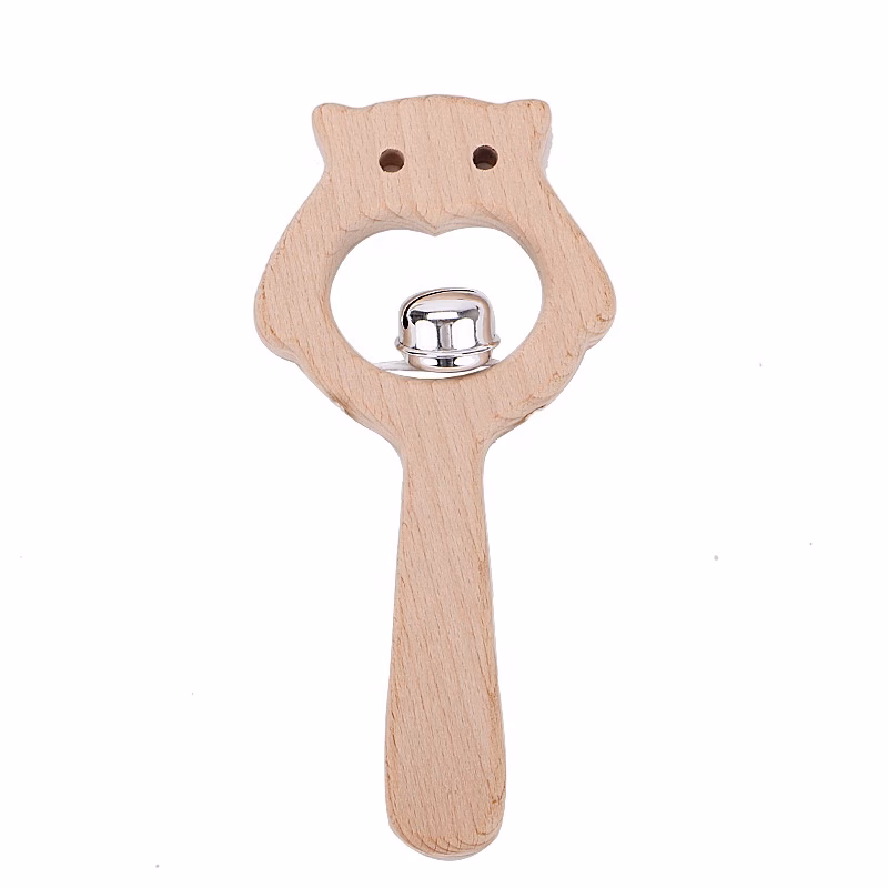 Wooden Rattle-Teether for Baby "Owl"