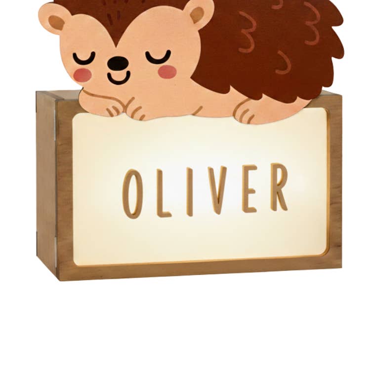 Night lamp with name "Hedgehog"