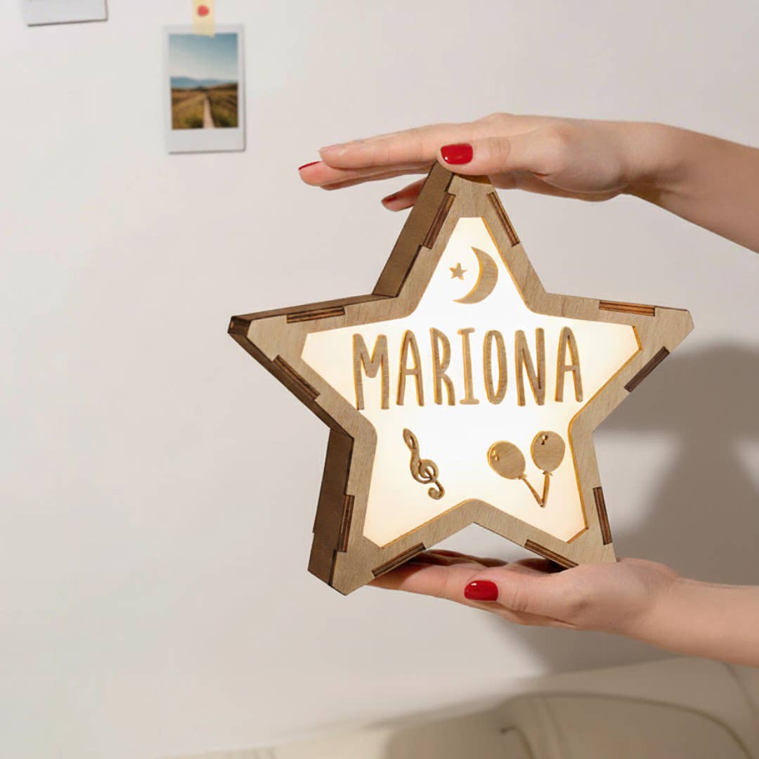 Personalized night lamp "Star" large - Image 2