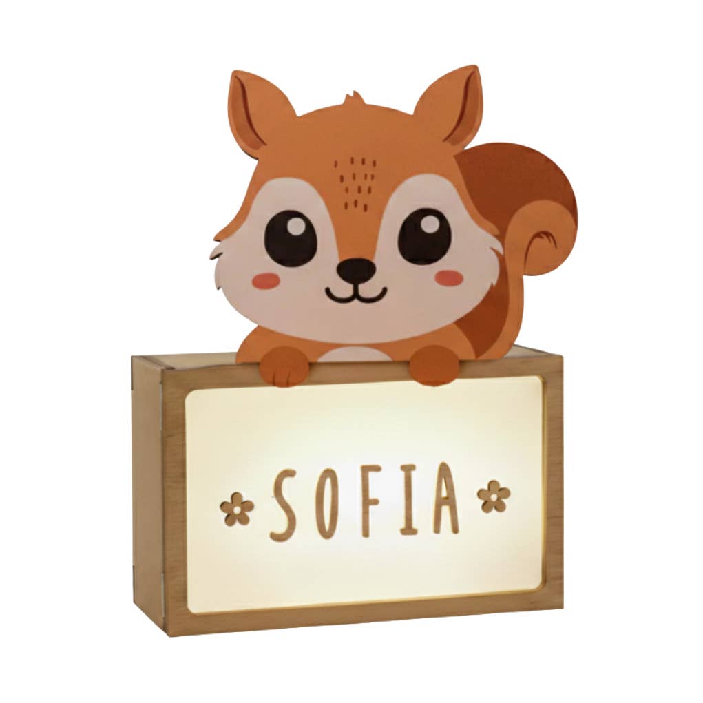 Night lamp with name "Squirrel"