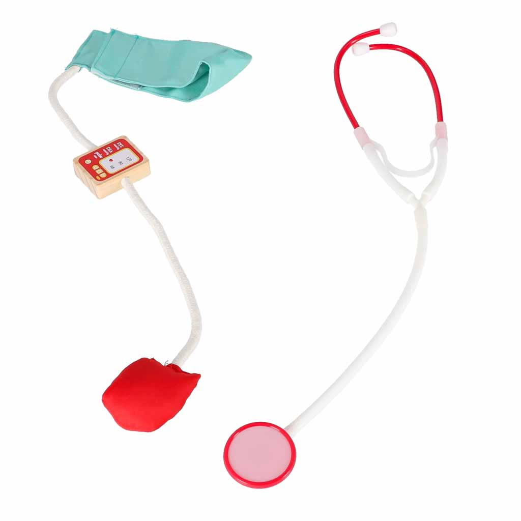 Wooden doctor's play set in a bag – 16 pieces - Image 4