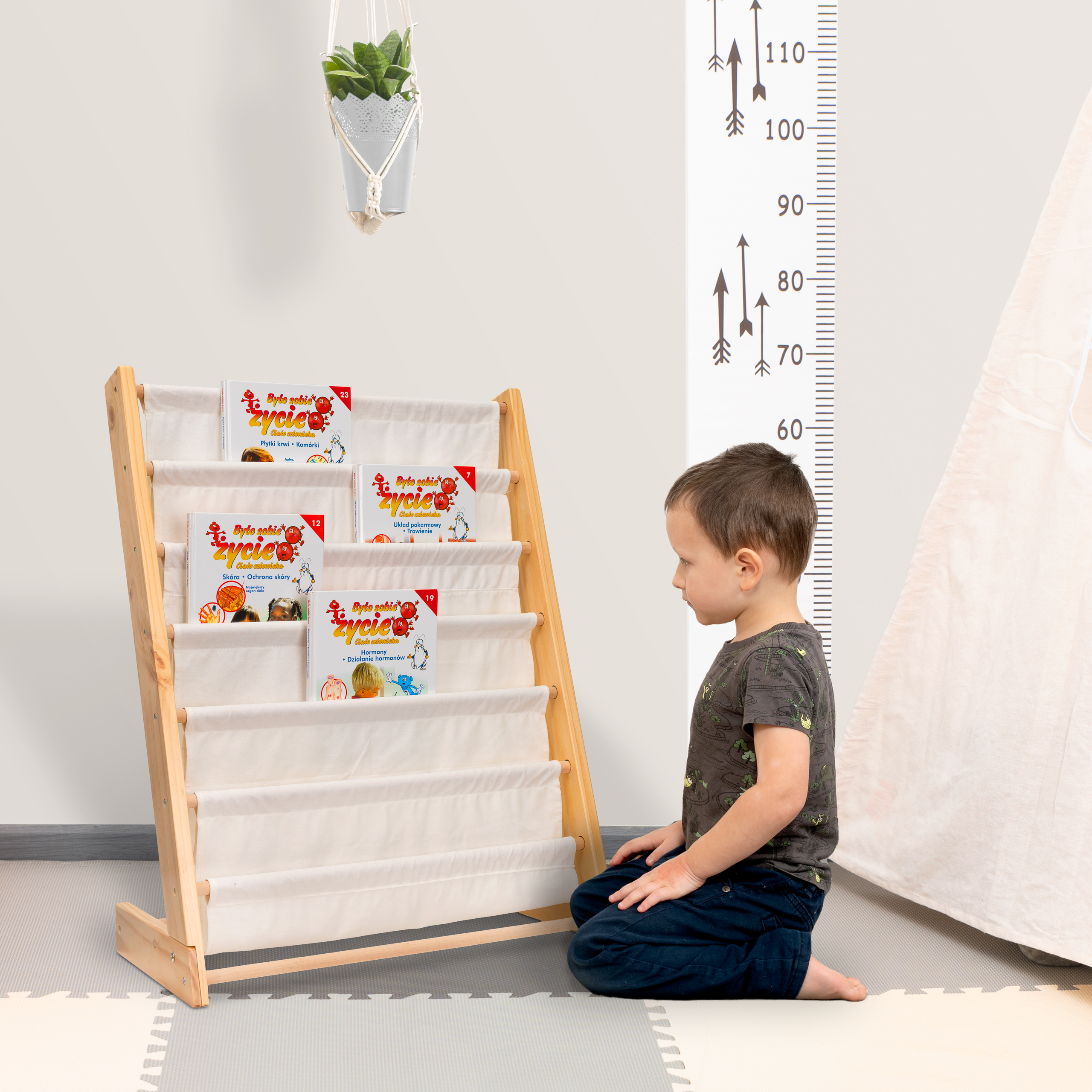 Montessori laste raamaturiiul 76,5 cm - Pilt 3