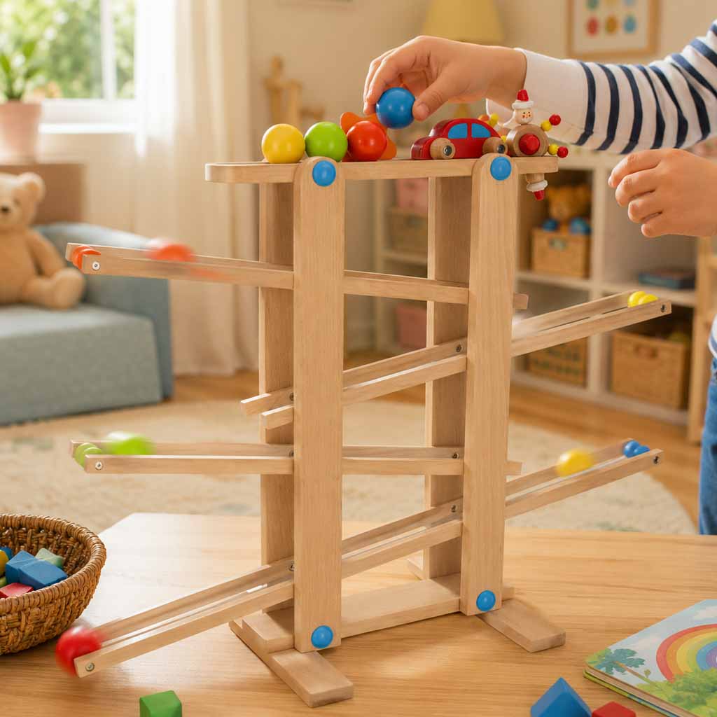 Montessori XXL wooden ball track kulodrome - Image 5