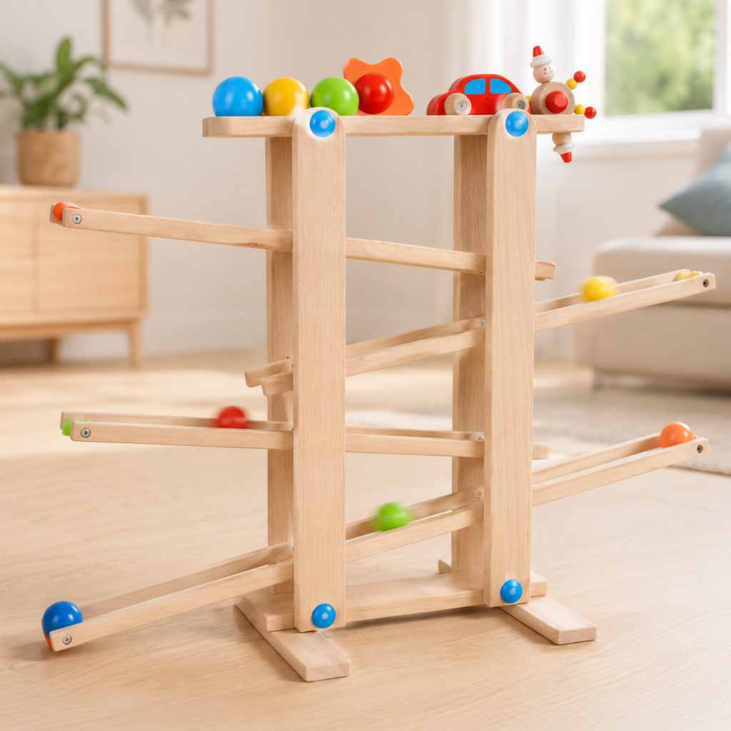Montessori XXL wooden ball track kulodrome - Image 4
