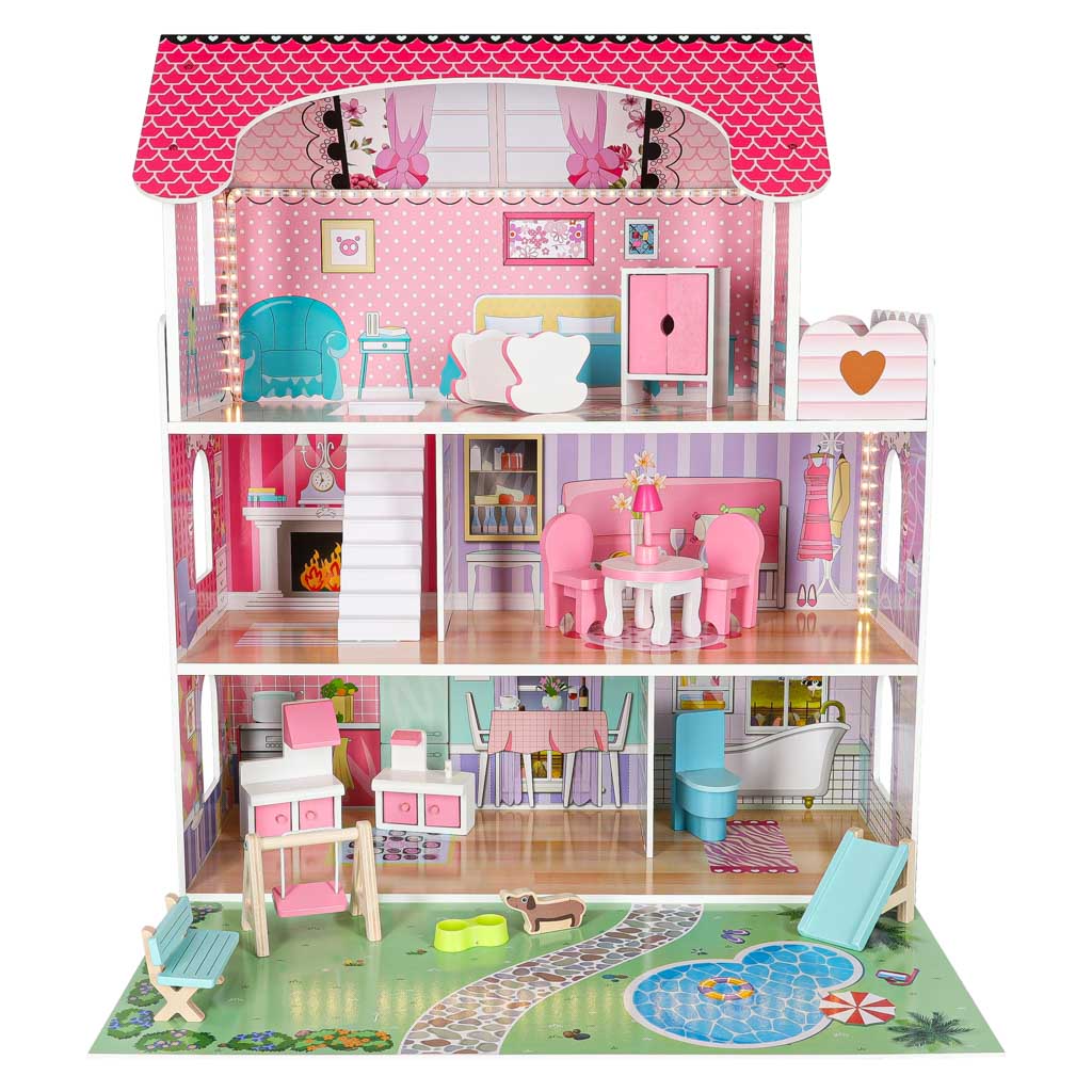 Lulilo Gardeno Wooden Dollhouse with Garden and LED Lights